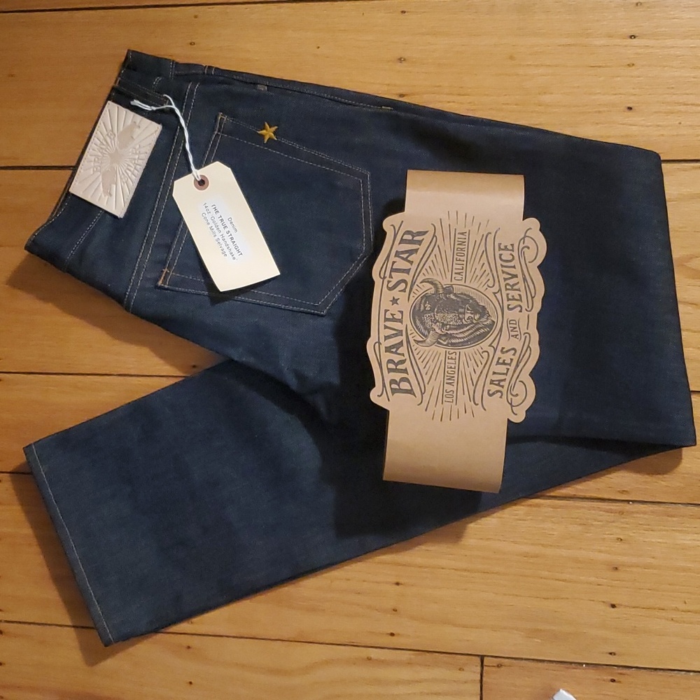 Brave Star Selvage Denim True Straight 14oz 'Golden Handshake' Cone Mills 33x36